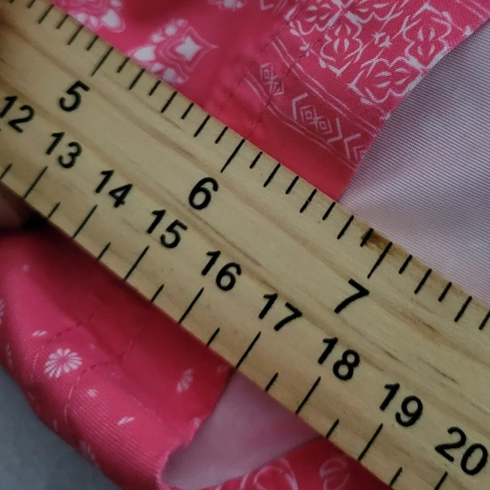 Distortion Mens XL Swim Trunks Shorts Pink Bandana Print‎ Elastic Waist Country